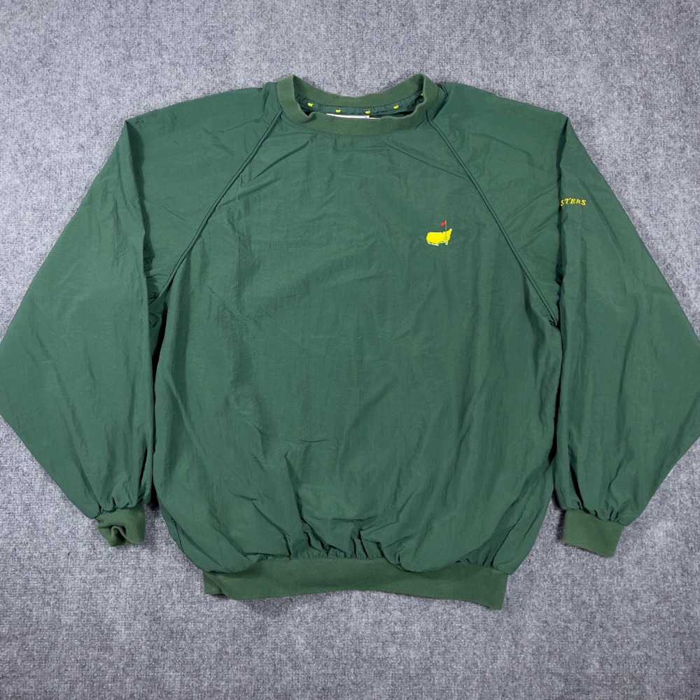 Masters Slazenger Windshirt Mens XL Green Augusta National Golf Shop Pullover